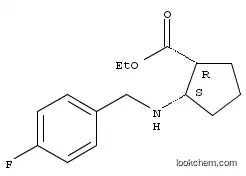 Molecular Structure of 1033755-81-5 (Ethyl cis-2-(4-FluorobenzylaMino)cyclopentanecarboxylate)